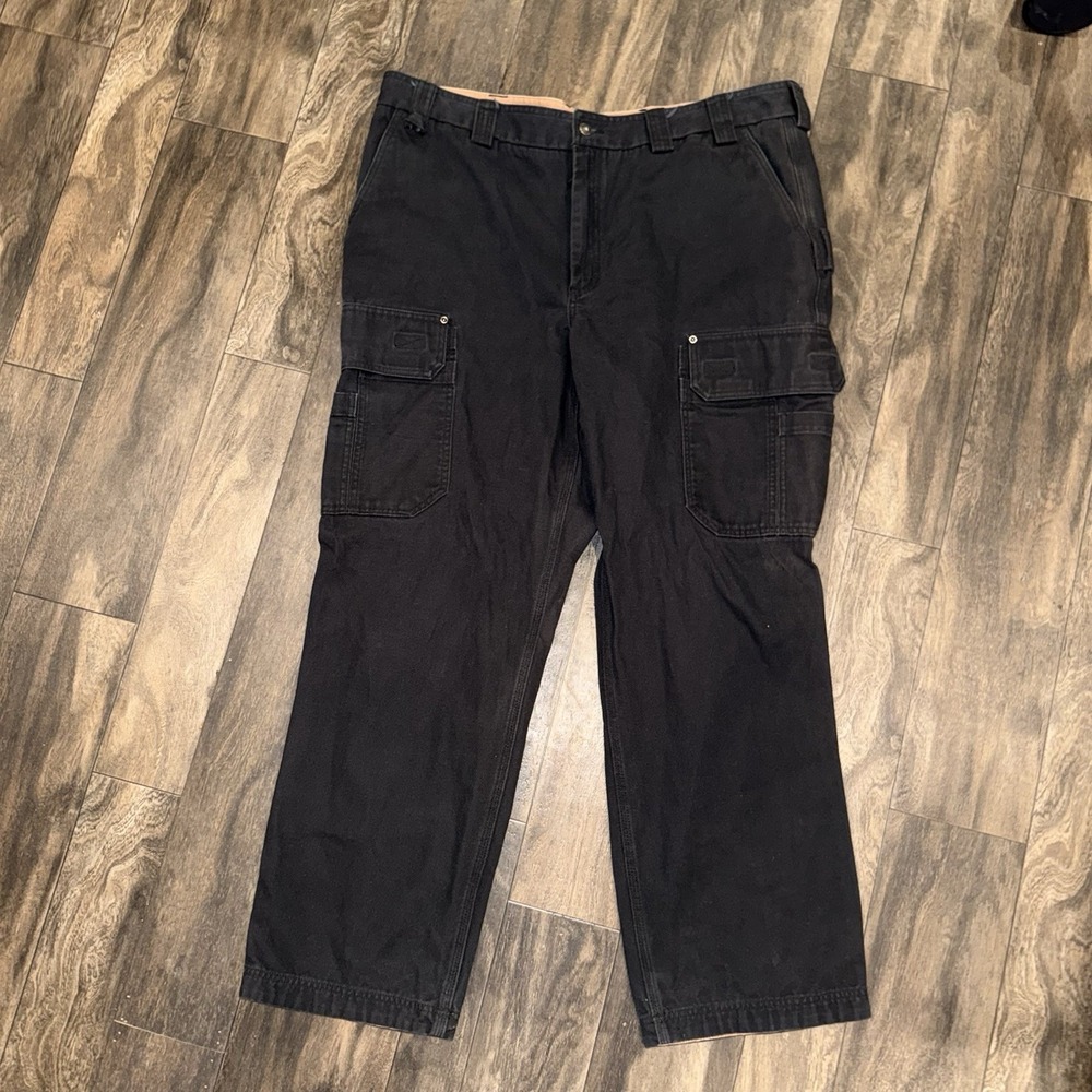 Duluth Trading Co Relaxed Fit Heavyweight Canvas Cargo Utility Pants Men's 42x32